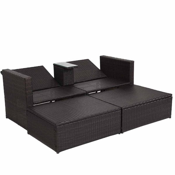 2 Piece Rattan Wicker Outdoor Chaise Lounge Chair Patio Double Lying Bed Loveseat Op3424 The Home Depot - Wicker Chaise Lounge Chair Set Of 2 2 Piece Rattan Wicker Outdoor Chaise Lounge Chair Patio Double Lying Bed Loveseat Op3424 The Home Depot - Wicker Chaise Lounge Chair Set Of 2