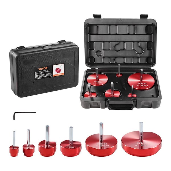 PVC Pipe Reamer Kit Aluminum Alloy PVC Pipe Fitting Reamer Plumbing Tools Kit Socket Saver for SCH 40(6 Pieces)