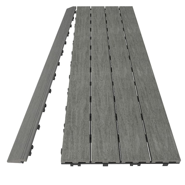 NewTechWood 1/6 ft. x 3 ft. Quick Deck Composite Deck Tile