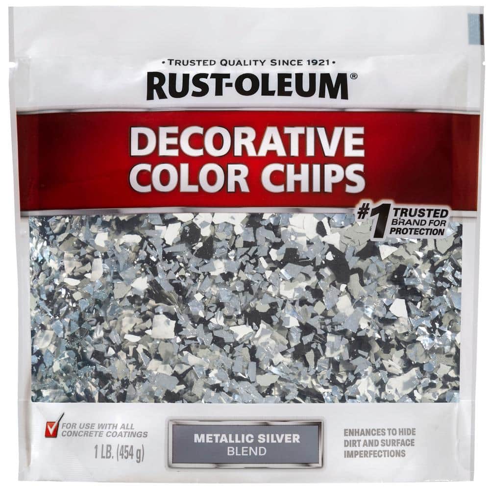 Rust-Oleum 1 lb. Metallic Silver Decorative Color Chips 336054 ...