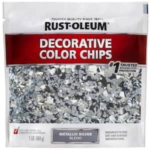 1 lb. Metallic Silver Decorative Color Chips (6-Pack)
