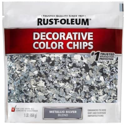 Rust-Oleum 1 lb. Metallic Silver Decorative Color Chips