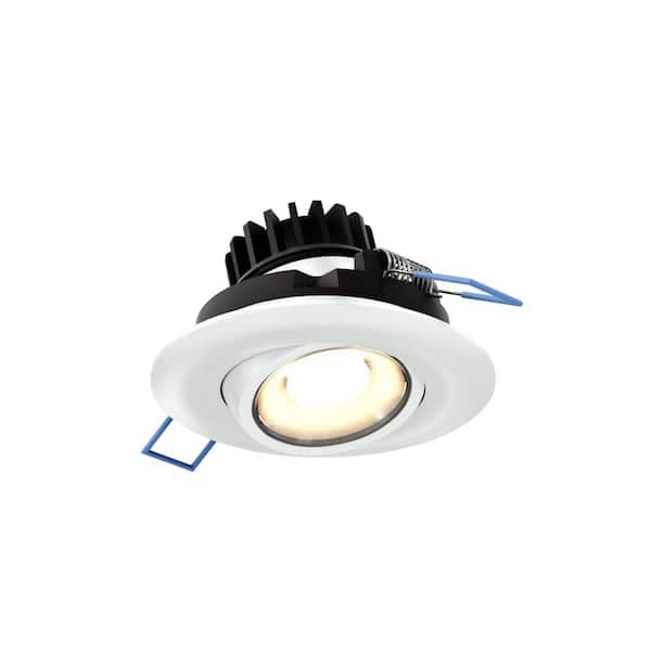 Illume Lighting 3 in. 3000K Warm Light Integrated LED Kit Recessed Retrofit Gimbal Trim White