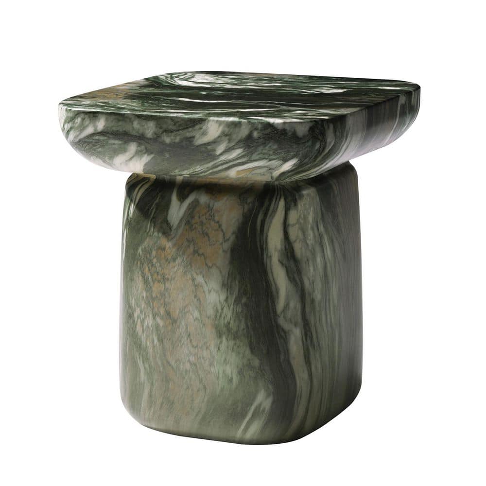 Alvarina 17.75 in. Beige Rectangle Concrete End Table - thumbnail 8