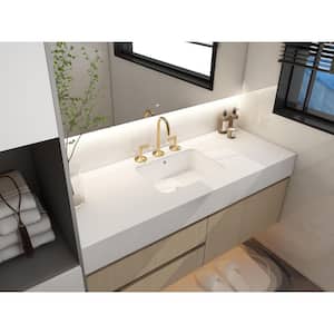 21 in. Rectangular Vitreous China Bathroom Sink in White