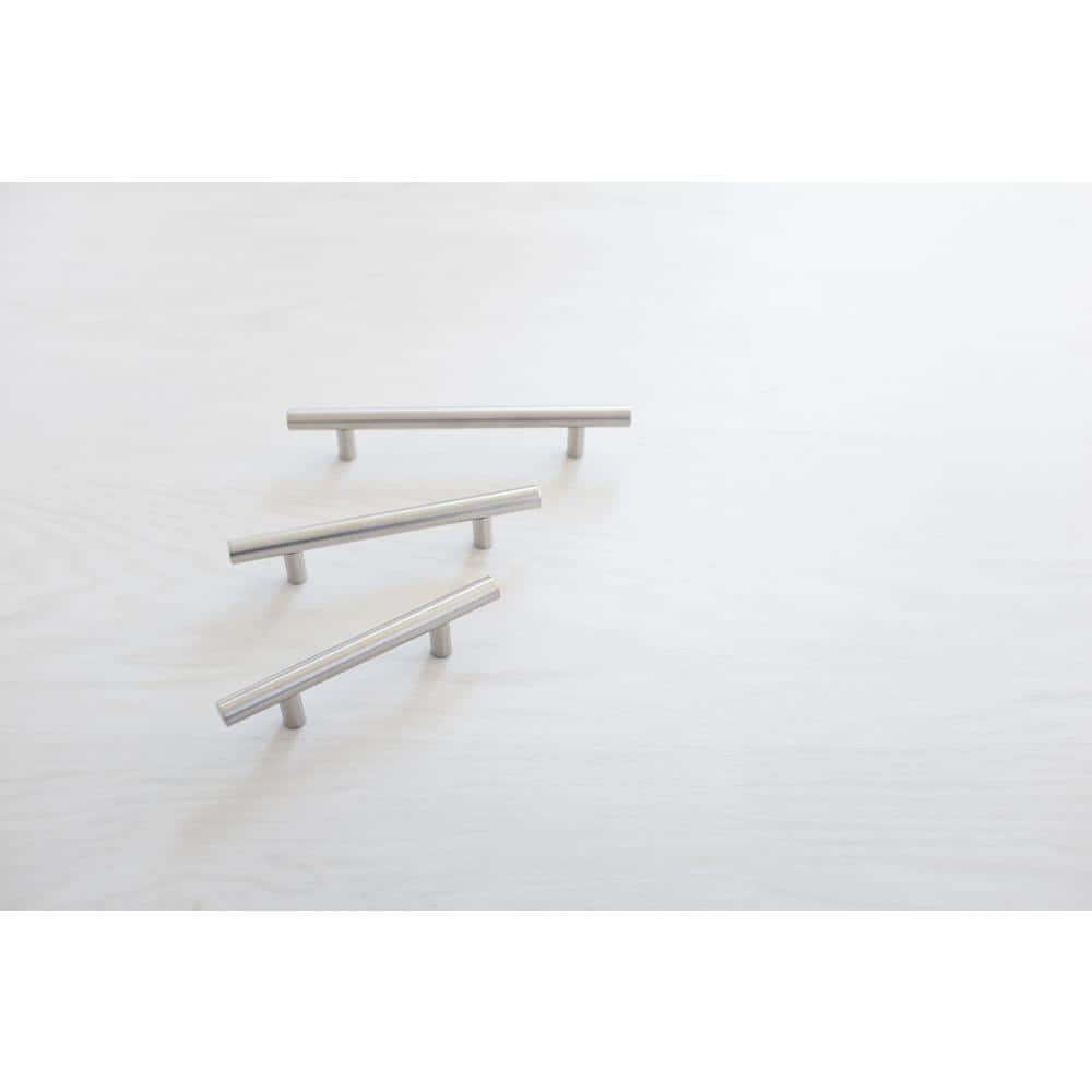 3-Inch Brushed Nickel Modern Bar Pulls with Mounting Hardware