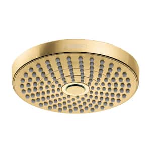 Croma Select S 2-Spray Patterns 2.5 GPM 7 in. Fixed Shower Head in Brushed Gold Optic
