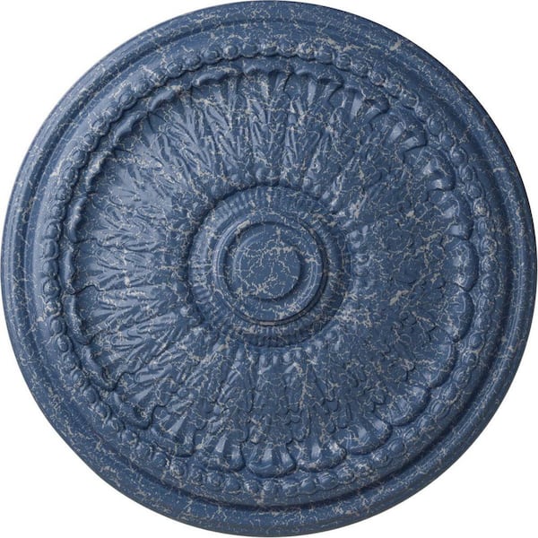 Ekena Millwork 27 in. x 2-1/2 in. Brunswick Urethane Ceiling Medallion (Fits Canopies up to 4-1/2 in.), Americana Crackle