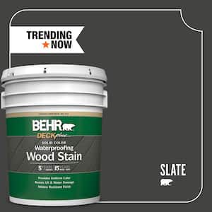 5 gal. #SC-102 Slate Solid Color Waterproofing Exterior Wood Stain