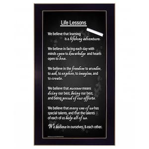 Life Lessons by Unknown 1 Piece Framed Graphic Print Typography Art Print 20 in. x 11 in. .