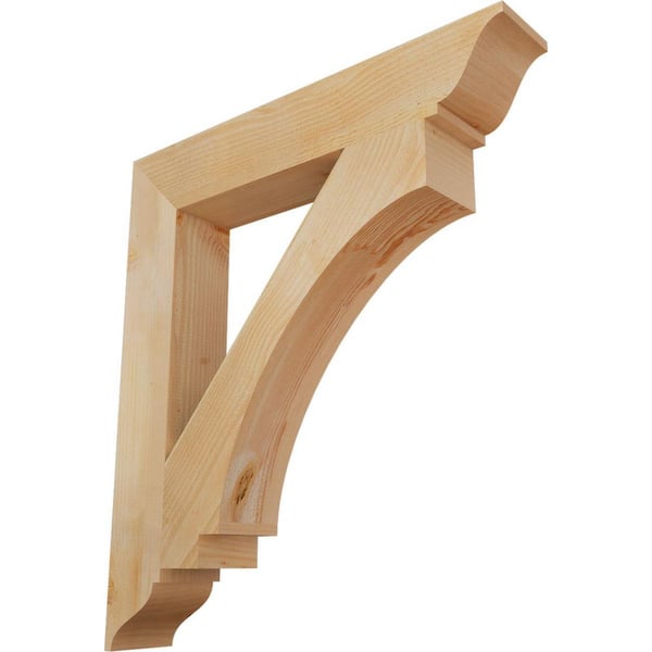 Ekena Millwork 6 in. x 40 in. x 36 in. Douglas Fir Imperial Traditional Rough Sawn Bracket