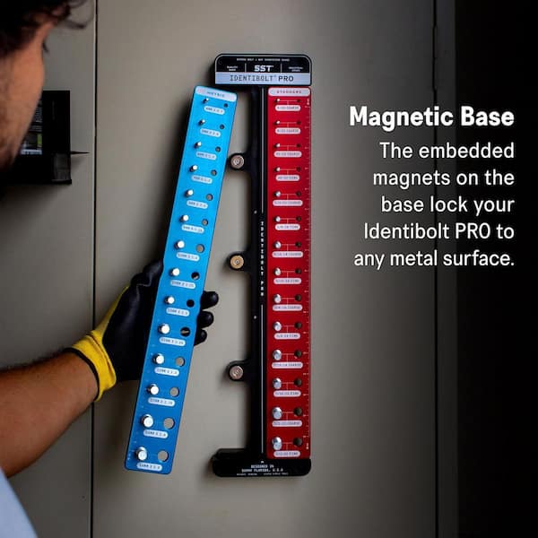 Identibolt PRO 21in Thread Gauge with Magnetic Wall Mount-28 Nut