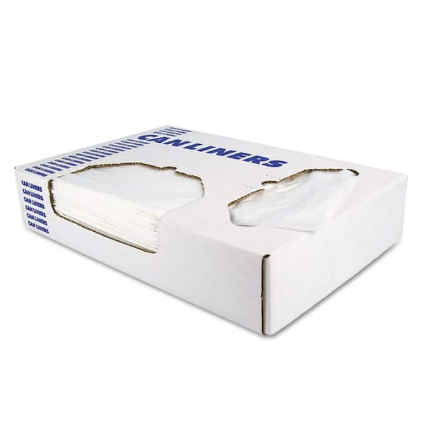 Heritage 30 in. x 36 in. 30 Gal. 0.9 mil White Linear Low-Density Trash Can Liners (200/Carton)