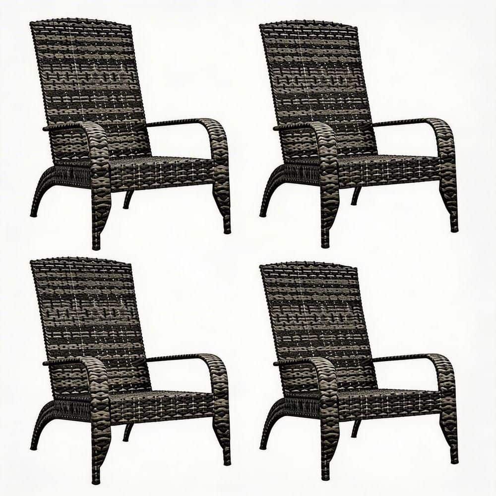 Durable Outdoor Patio Seating Adirondack Chair in Gray,Set of 4 price history on PriceWatchPro
