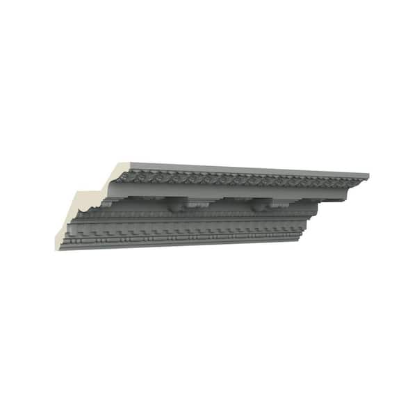 Ekena Millwork Leighton 6.75 in. D x 8.375 in. W x 96 in. L Polyurethane Crown Moulding
