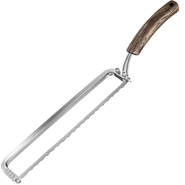10.6 in. Stainless Steel Bread Knife with 4 Scale Marks for Sourdough and Homemade Bread, Bow-Design, Razor-Sharp