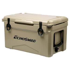 30 qt. Food and Beverage Khaki Outdoor Cooler Insulated Box Chest Box Camping Cooler Box