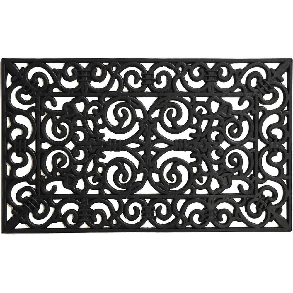 Black 36 in. x 24 in. Rubber Outdoor Door Mat price history on PriceWatchPro