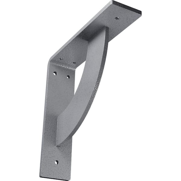 Ekena Millwork 2 in. x 8 in. x 8 in. Steel Hammered Light Blue Bulwark Bracket