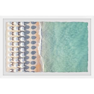 "White Sun Umbrellas" by Marmont Hill Framed Nature Art Print 16 in. x 24 in.