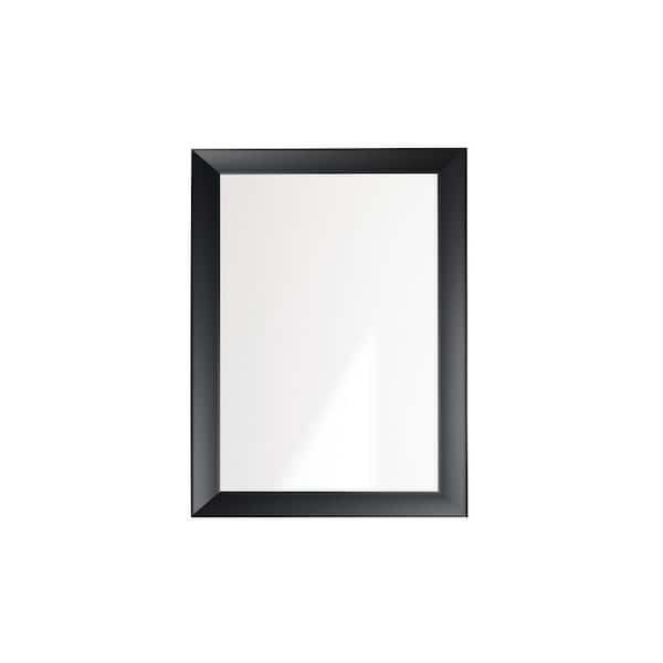 BrandtWorks 32 in. W x 41 in. H Modern Gallery Black Wall Mirror