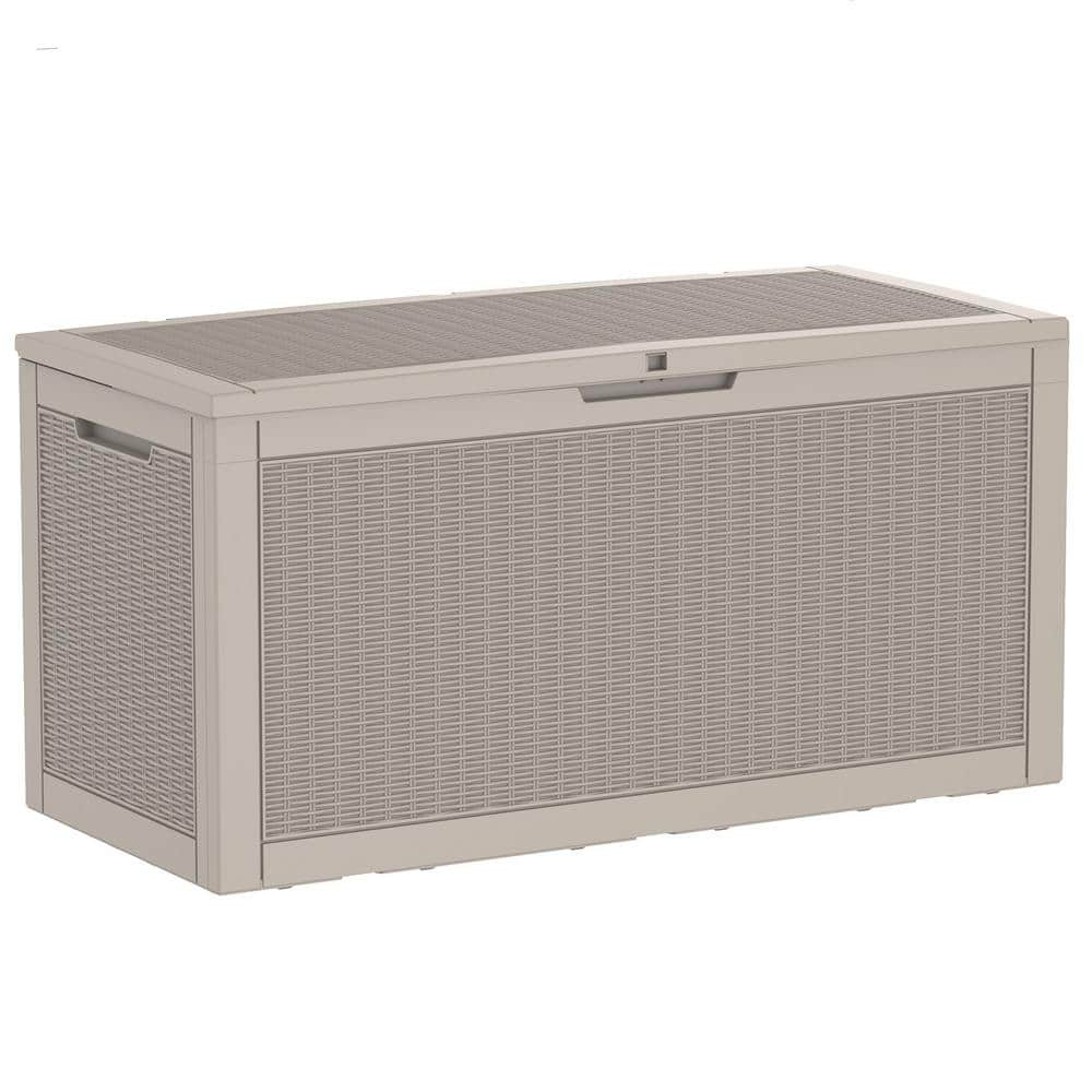 100 Gal. Waterproof Resin Outdoor Storage Deck Box DB100LB03 - The Home ...