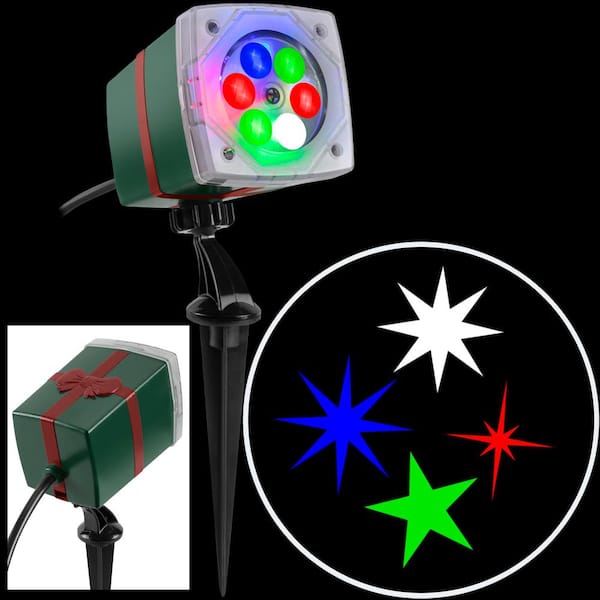 LightShow RGBW Christmas Projection Whirl-A-Motion-Stars Halloween Light  Projector 116492 The Home Depot