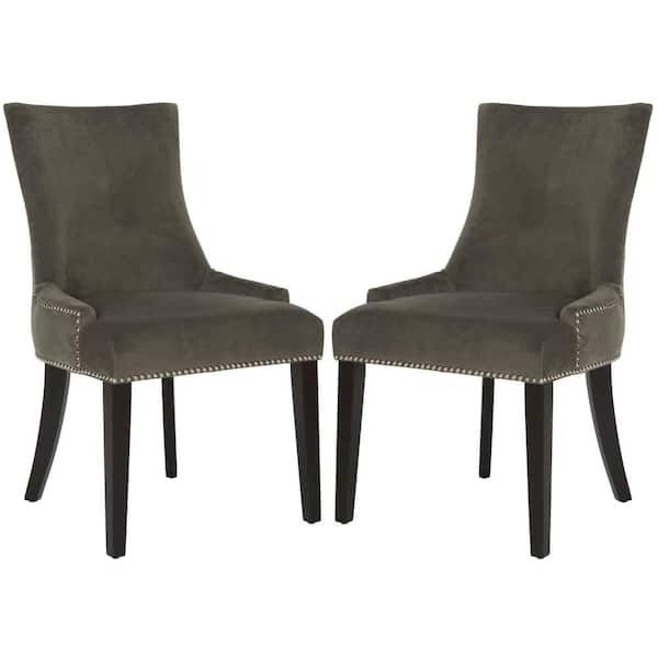 Safavieh Lester Graphite Cotton Dining Chair (Set of 2)