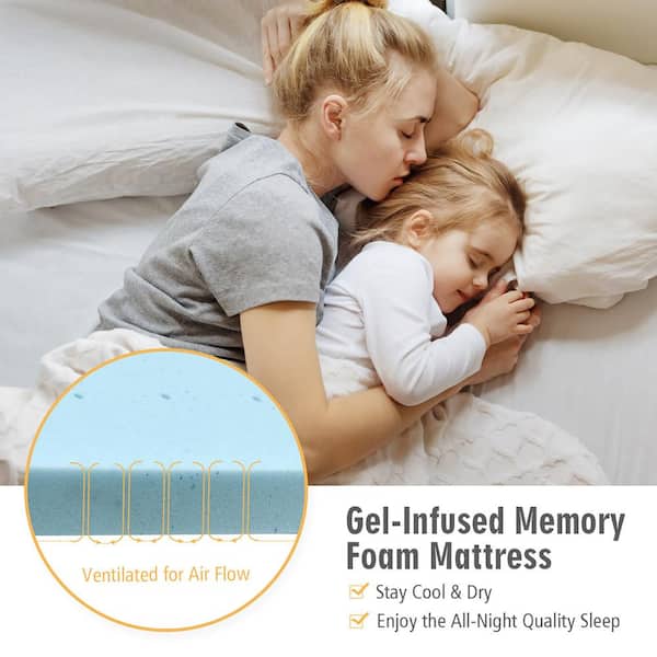 Swiss Comforts Memory Foam Pillows Cooling Gel - Extra Hard Flat