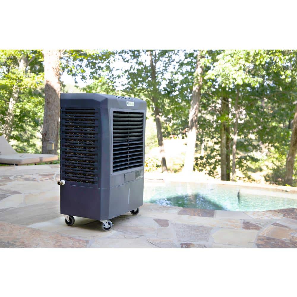 Hessaire Gray Portable 950 Sq Ft Evaporative Cooler with 3-Speed Settings
