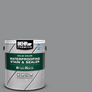 1 gal. #N520-4 Cool Ashes Solid Color Waterproofing Exterior Wood Stain and Sealer