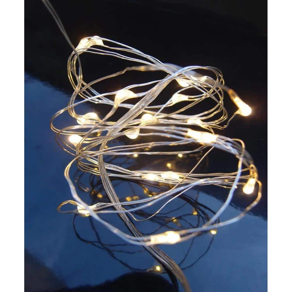 6ft Warm White Battery Powered LED Fairy String Lights