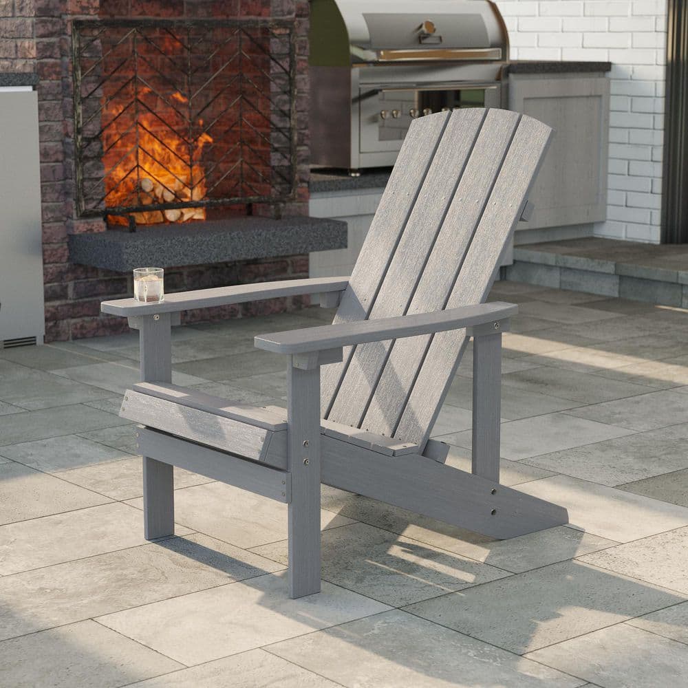Light Gray Weather Resistant HIPS Plastic Adirondack Chair for Outdoors (1-Pack) price history on PriceWatchPro