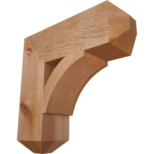 Ekena Millwork 6 in. x 20 in. x 20 in. Western Red Cedar Thorton Craftsman Rough Sawn Bracket