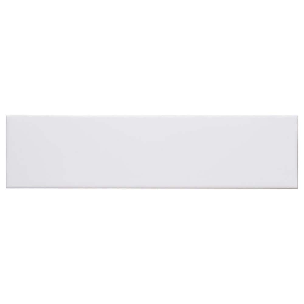 Alva Pablina White 3 in. x 12 in. Glossy Ceramic Subway Wall Tile (12.16 sq