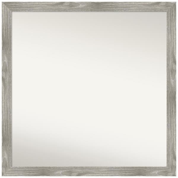 Amanti Art Dove Greywash Square 28.5 in. W x 28.5 in. H Non-Beveled Bathroom Wall Mirror in Gray