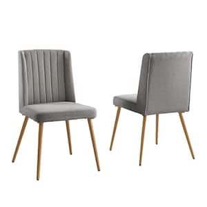 Gray Upholstered Dining Chairs (Set of 2)