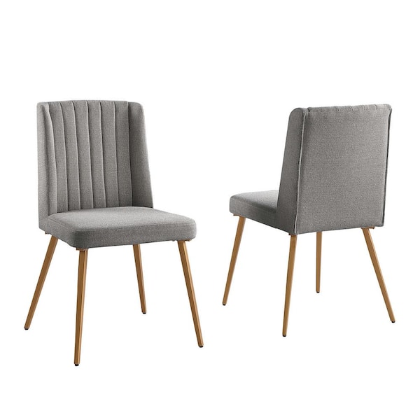 Morden Fort Gray Upholstered Dining Chairs (Set of 2)