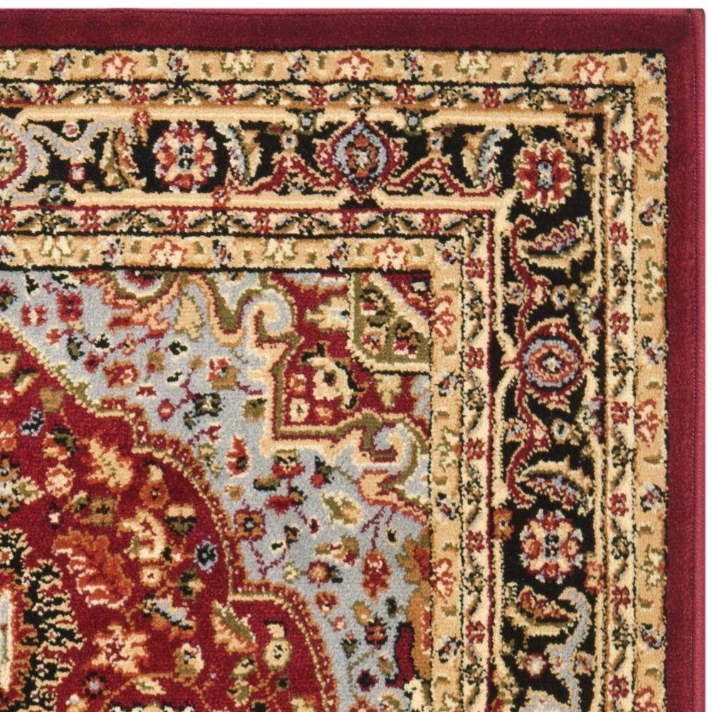 Lyndhurst Red and Black Floral Synthetic Area Rug 3'3" x 5'3"
