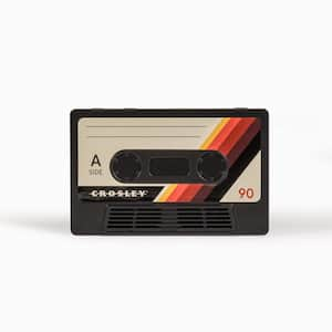 Cassette Tape Portable Bluetooth Speaker in Classic Black