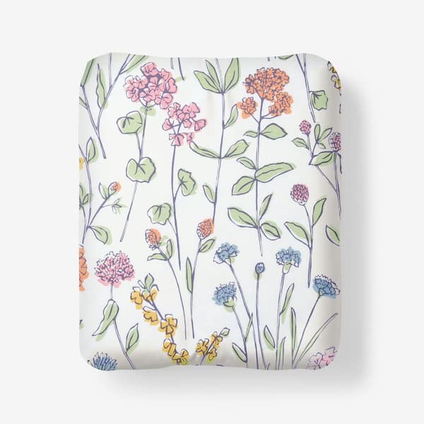 Company Cotton Garden Mirage Percale White Multi King Fitted Sheet