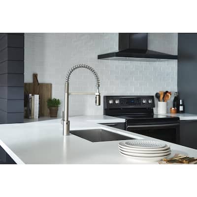 Align 1-Handle Pre-Rinse Spring Pulldown Kitchen Faucet with MotionSense Wave and Power Clean in Spot Resist Stainless