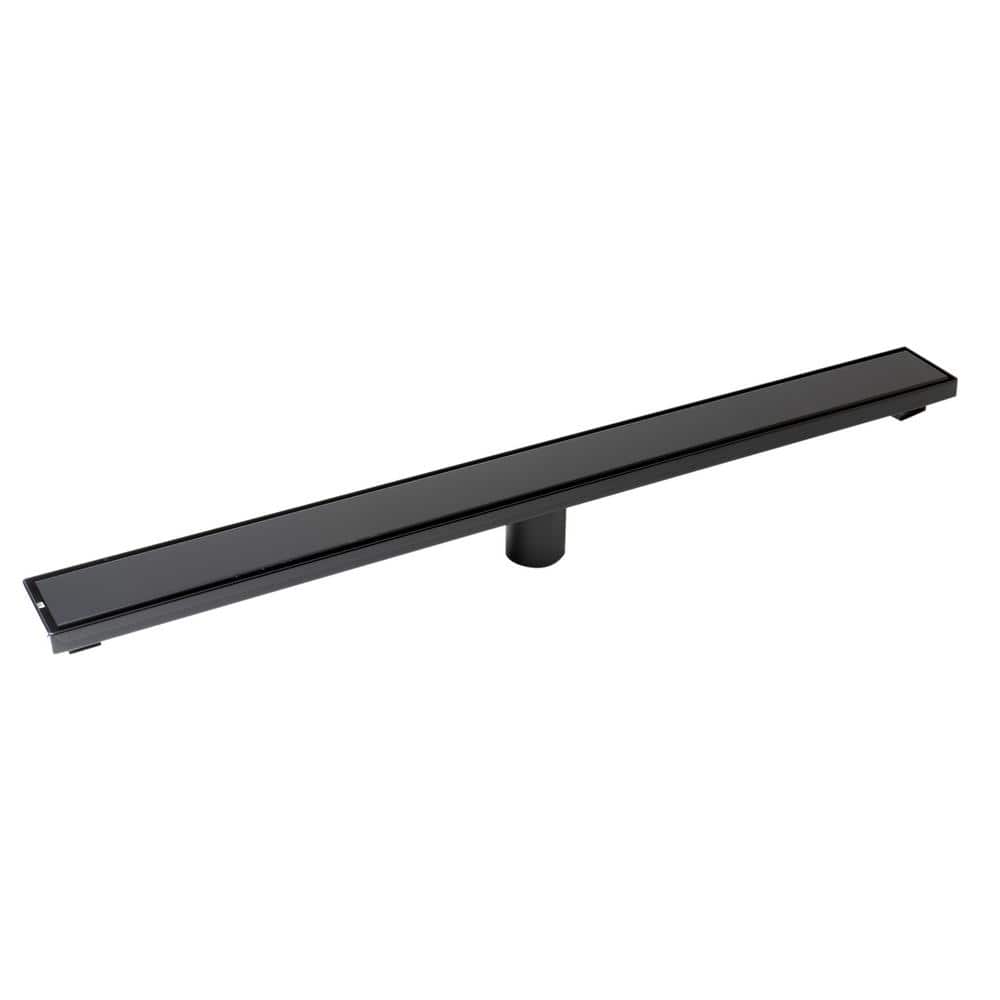 32" Black Matte Stainless Steel Linear Shower Drain