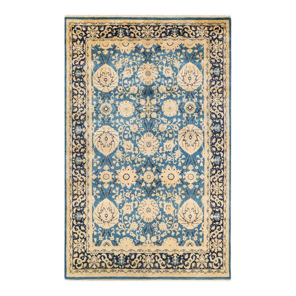 Eclectic Light Blue 5 x 8 Solid Wool Indoor Area Rug price history on PriceWatchPro