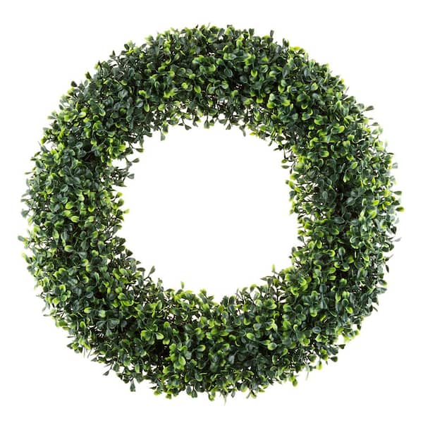 19.5 in. Artificial Boxwood Wreath