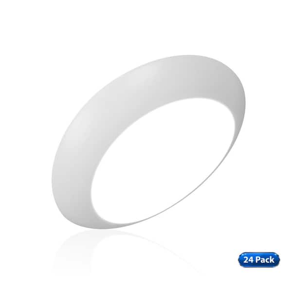 RSD 4 in. White Integrated LED Flush Mount Downlight, 3000K (24-Pack)