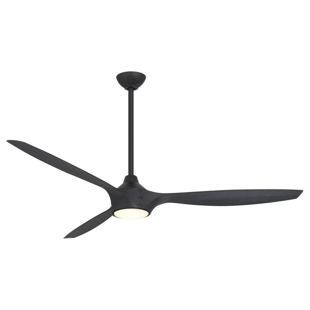 Pierce-65 65 in. Smart Indoor Coal Black Low Profile Ceiling Fan with Integrated LED, Remote Control Included price history on PriceWatchPro