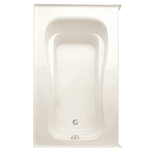Aquatic Novelli 60 in. x 43 in. Soaking Bathtub Acrylic Left Drain in Biscuit Rectangular Alcove