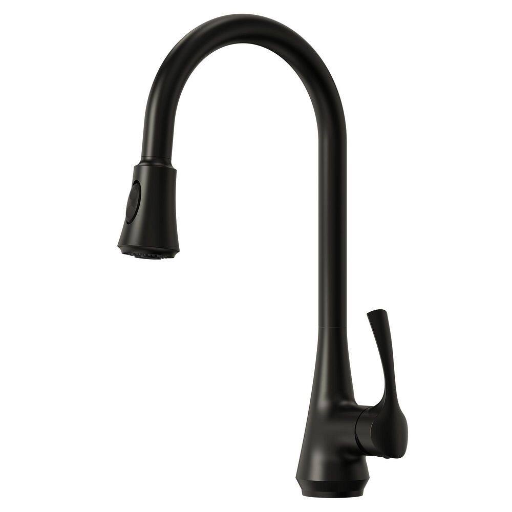 19.8 in. H Single Handle Pull down Sprayer Kitchen Faucet with 360° Swivel 1.8 GPM in Matte Black price history on PriceWatchPro