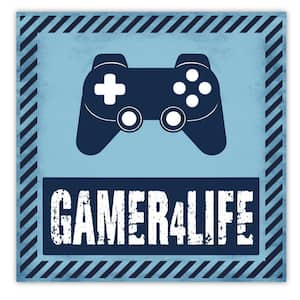 Gamer Life Gallery-Wrapped Canvas Wall Art Unframed Abstract Art Print 16 in. x 16 in.